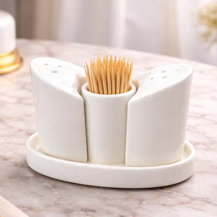 Danny Home Salt and Pepper Shaker with Toothpick Holder at Zubaidas Homestore 