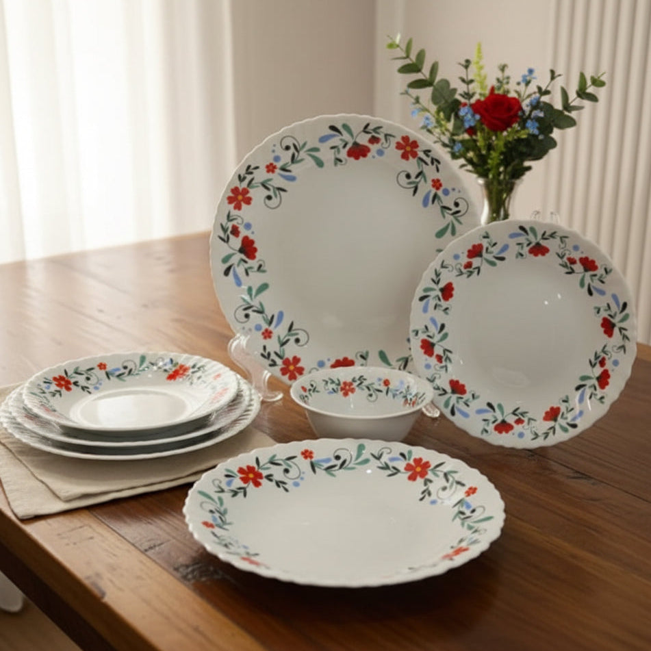 Danny Home Scarlet Blossom Dinner Set 24 Pieces Zubaidas Homestore Pakistan