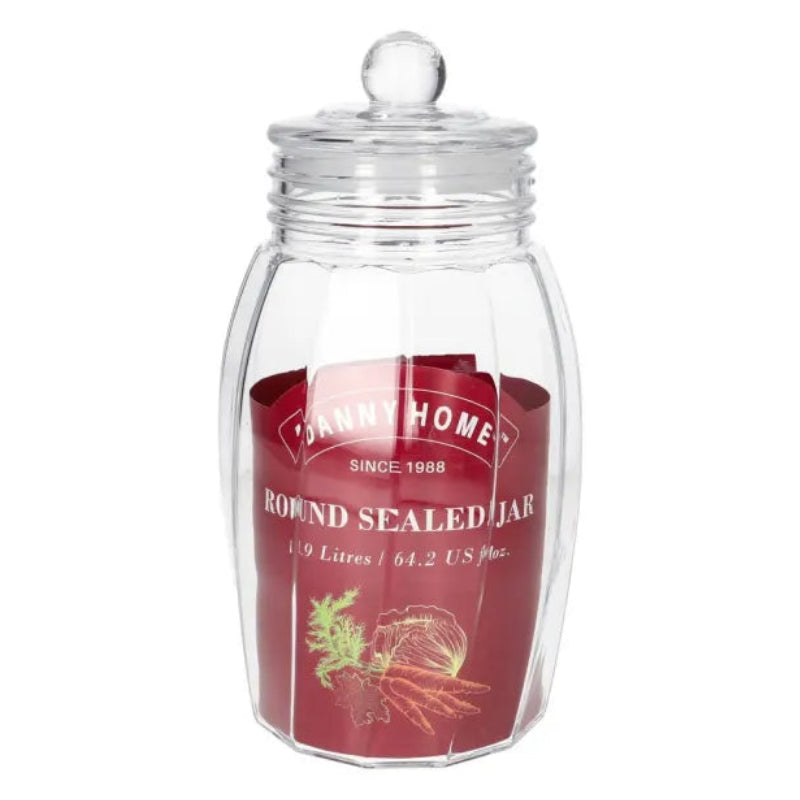 Danny Home Sealed Glass Jar 1.9 Liter at Zubaidas Homestore 