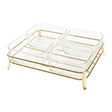 Danny Home Serving Glass Bowl With Golden Stand 5 Piece Set at Zubaidas Homestore Pakistan