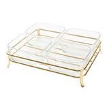 Danny Home Serving Glass Bowl With Golden Stand 5 Piece Set at Zubaidas Homestore Pakistan