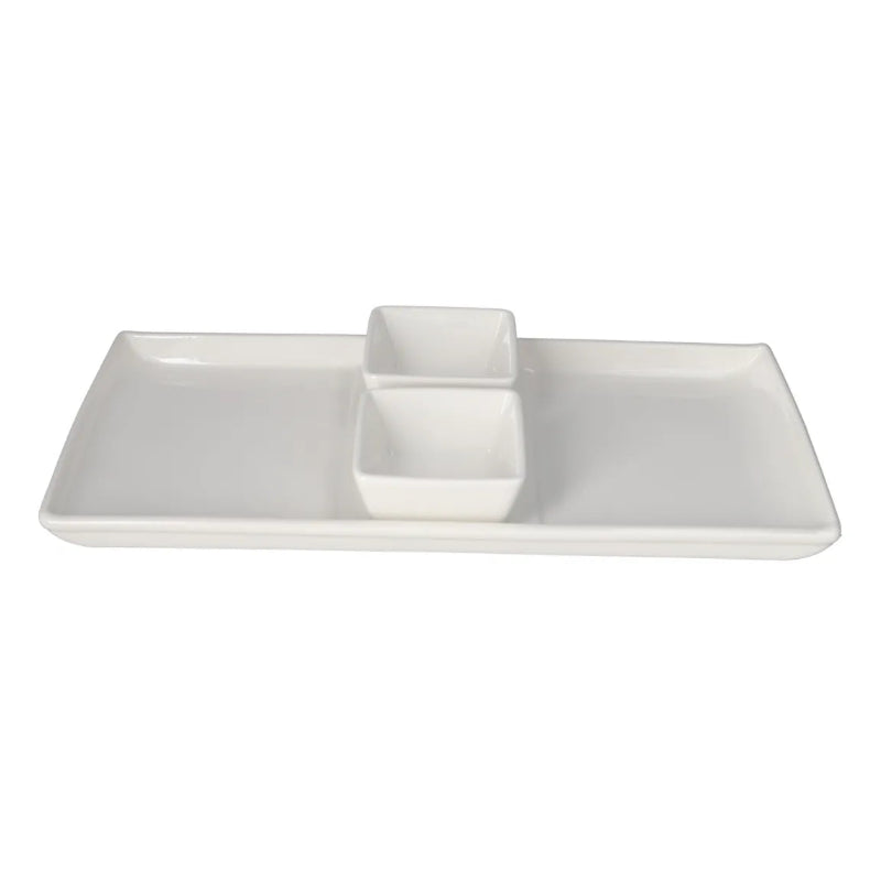 Danny Home Serving Platter and Dipping Bowl 3 Pieces Set at Zubaidas Homestore Pakistan