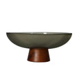 Danny Home Smoky Glass Pedestal Fruit Bowl 26cm at Zubaidas Homestore - House of The Biggest Collection of Fruit Bowls in Pakistan
