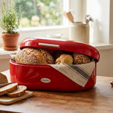 Danny Home Stainless Steel Bread Box 33cm Red at Zubaidas Homestore 