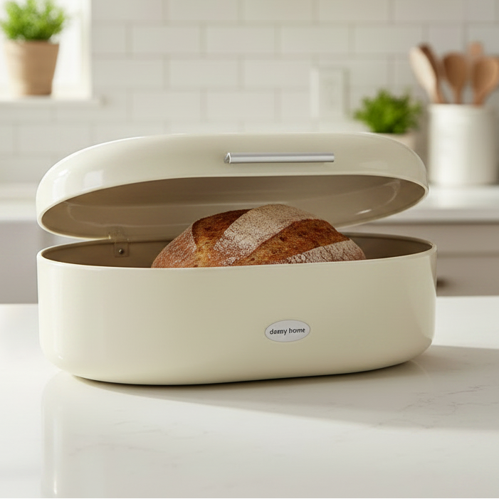 Danny Home Stainless Steel Bread Box 33cm White at Zubaidas Homestore 