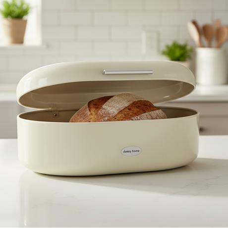 Danny Home Stainless Steel Bread Box 33cm White at Zubaidas Homestore 