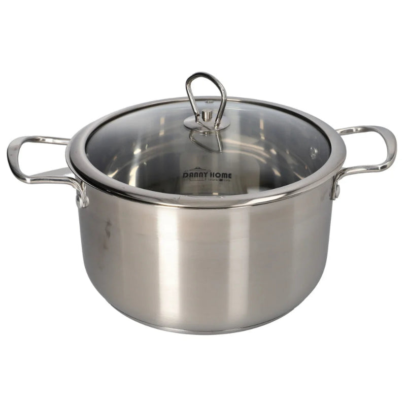 Danny Home Stainless Steel Casserole Pot with Glass Lid 5.8L at Zubaidas Homestore Pakistan