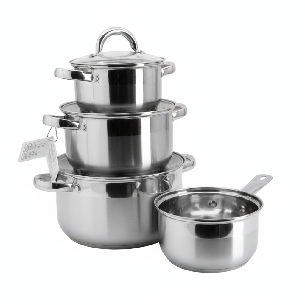 Danny Home Stainless Steel Cookware 7 Pieces Set at Zubaidas Homestore Pakistan