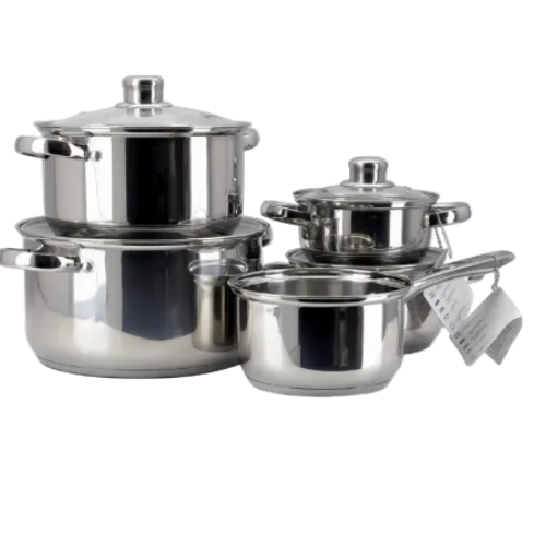 Danny Home Stainless Steel Cookware 9 Pieces Set at Zubaidas Homestore Pakistan