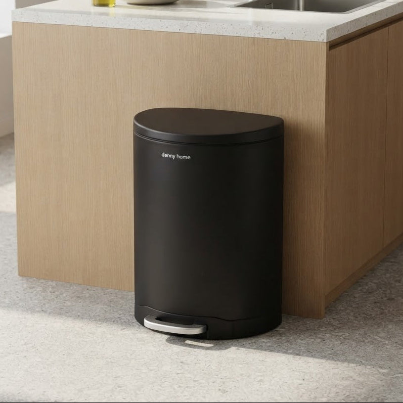 Danny Home Stainless Steel Dust Bin 6 Liter Black at Zubaidas Homestore