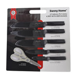 Danny Home Stainless Steel Knife Set with Small Scissor 6 Pieces at Zubaidas Homestore 