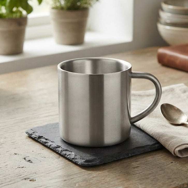 Danny Home Stainless Steel Mug 300ml Silver at Zubaidas Homestore
