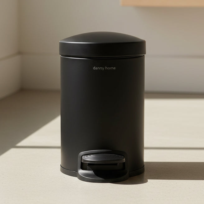 Danny Home Stainless Steel Pedal Waste Bin 3 Liter Black at Zubaidas Homestore