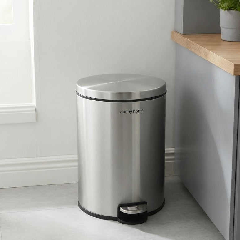 Danny Home Stainless Steel Waste Bin 12 Liter at Zubaidas Homestore