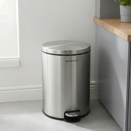 Danny Home Stainless Steel Waste Bin 12 Liter at Zubaidas Homestore