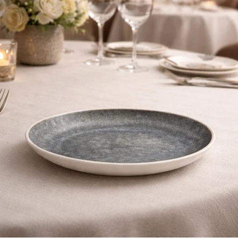 Danny Home Stoneware Grey Dinner Plate 26.6cm at Zubaidas Homestore 