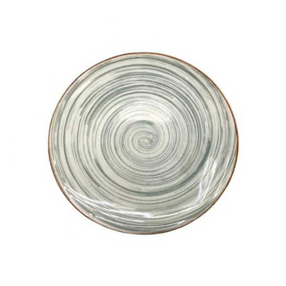 Danny Home Swirl Pattern Ceramic Flat Dinner Plate 19cm at Zubaidas Homestore Paskistan
