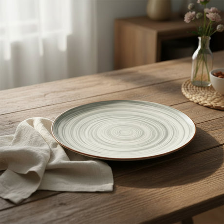 Danny Home Swirl Pattern Ceramic Flat Dinner Plate 19cm at Zubaidas Homestore
