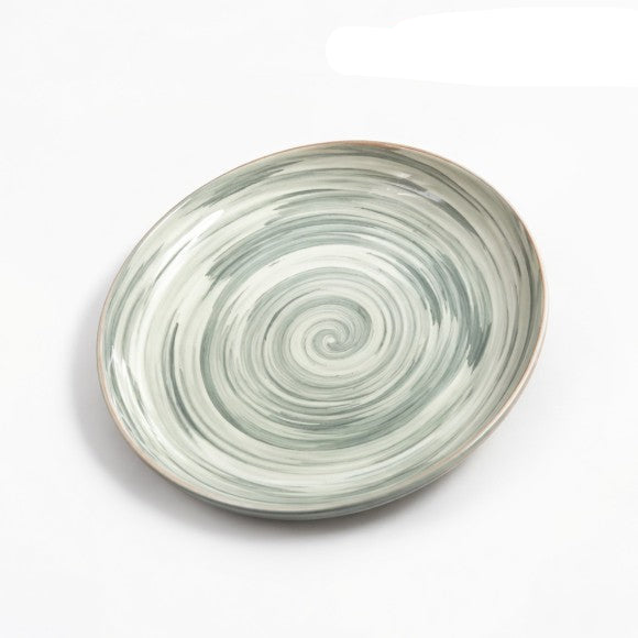 Danny Home Swirl Pattern Ceramic Flat Dinner Plate 26.6cm at Zubaidas Homestore Pakistan