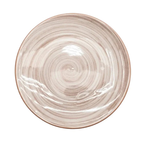 Danny Home Swirl Pattern Ceramic Flat Dinner Plate 26.6cm Beige at Zubaidas Homestore Pakistan