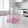 Danny Home Tall Pink 4 Pieces Glass Set 410ml at Zubaidas Homestore