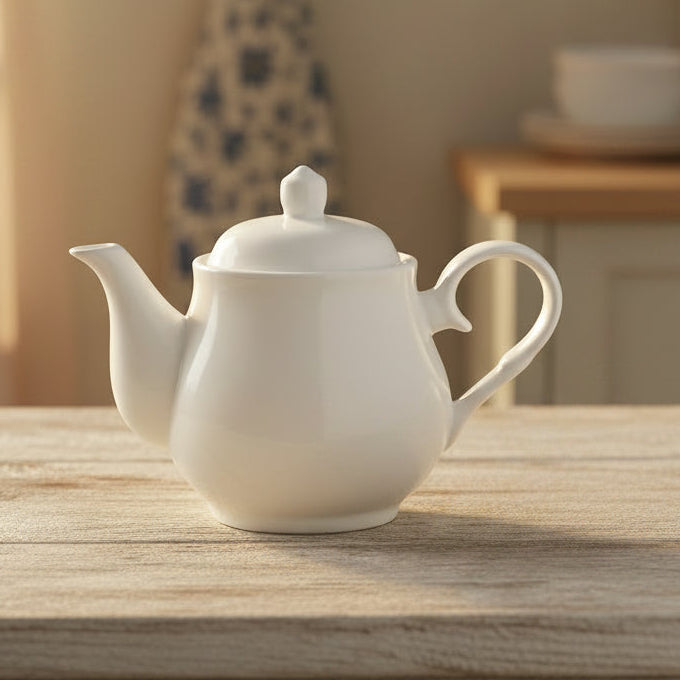 Danny Home Tea Pot Porcelain 550ml White at Zubaidas Homestore
