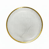 Danny Home Textured Glass Dessert Plate With Gold Rim 26cm at Zubaidas Homestore Pakistan