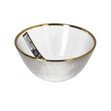 Danny Home Textured Glass Salad Bowl with Gold Rim 15cm Zubaidas Homestore Pakistan