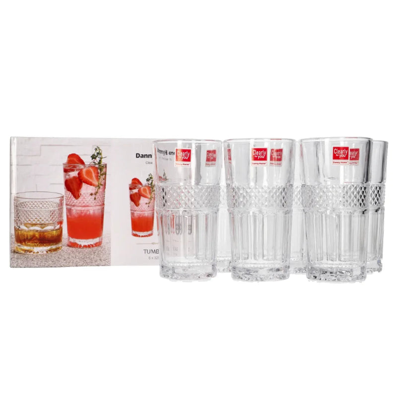 Danny Home Tumbler Cocktail 6 Pieces Glass Set 325ml at Zubaidas Homestore