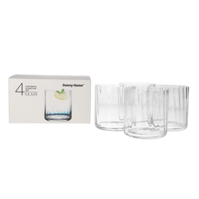 Danny Home Tumbler Glass 4 Pieces Set 420ml at Zubaidas Homestore 