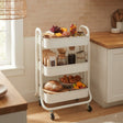 Danny Home Versatile 3 Tier Trolley White at Zubaidas Homestore