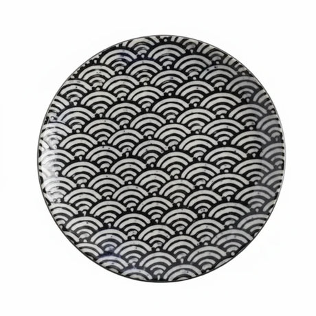 Danny Home Wave Pattern Ceramic Dessert Plate 19cm at Zubaidas Homestore Pakistan