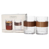Danny Home Whisky Glass Wood Handle 2 Pieces Set 310ml at Zubaidas Homestore 