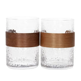 Danny Home Whisky Glass Wood Handle 2 Pieces Set 310ml at Zubaidas Homestore Pakistan