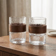 Danny Home Whisky Glass Wood Handle 2 Pieces Set 310ml at Zubaidas Homestore