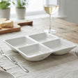 Danny Home White Ceramic 4-Grid Platter at Zubaidas Homestore 