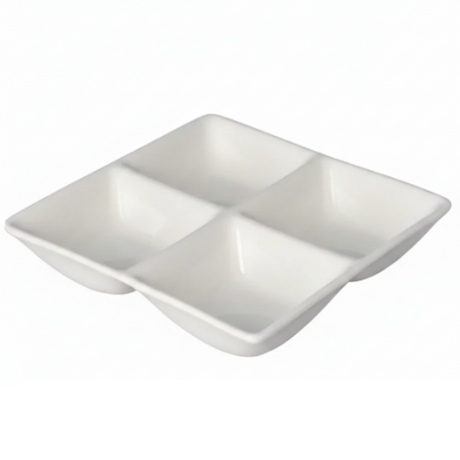 Danny Home White Ceramic 4-Grid Platter at Zubaidas Homestore Pakistan