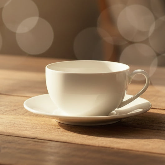 Danny Home White Ceramic Cups and Saucers 6 Pieces Set at Zubaidas Homestore - House of the Biggest Collection of Tea Sets in Pakistan