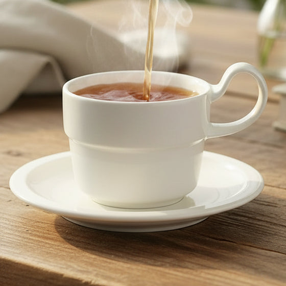 Danny Home White Classic Cup and Saucer 6 Pieces Set at Zubaidas Homestore Pakistan