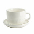 Danny Home White Ribbed Cup and Saucer 6 Pieces Set at Zubaidas Homestore