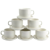 Danny Home White Ribbed Cup and Saucer 6 Pieces Set at Zubaidas Homestore Pakistan