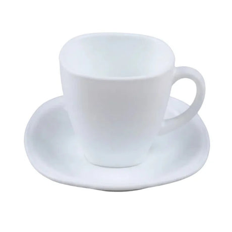 Danny Home White Square Cup and Saucer 6 Pieces Set at Zubaidas Homestore