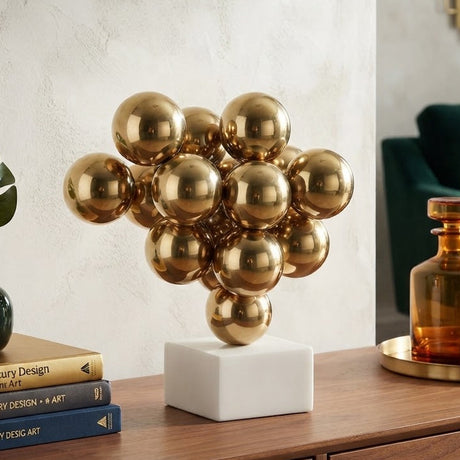 Decorative Brass Ball Sculpture at Zubaidas Homestore