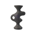 Decorative Candle Holder Textured Abstract Black at Zubaidas Homestore
