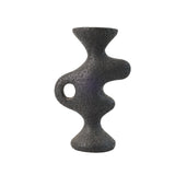 Decorative Candle Holder Textured Abstract Black at Zubaidas Homestore