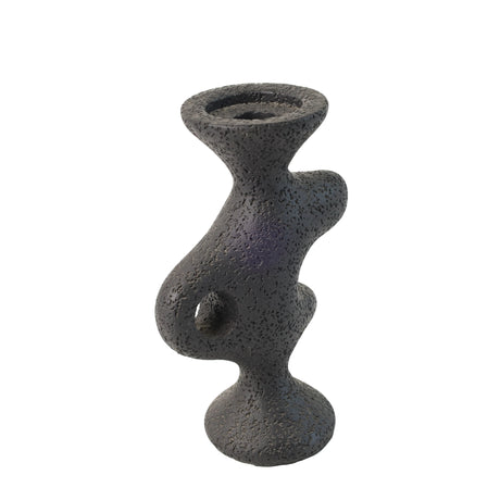 Decorative Candle Holder Textured Abstract Black at Zubaidas Homestore Pakistan
