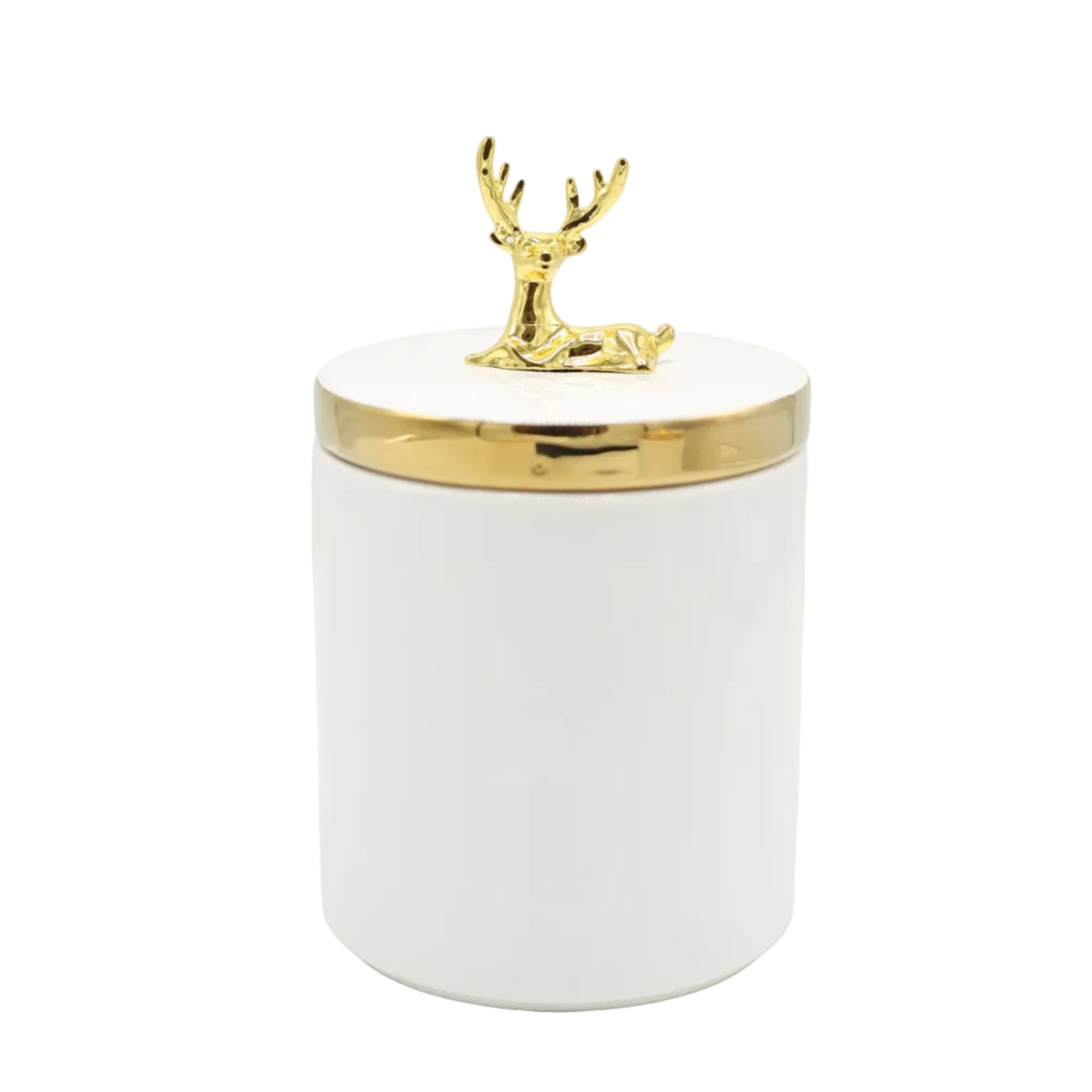 Decorative Ceramic Candy Jar 3 Pieces Set with Gold Accent at Zubaidas Homestore Pakistan