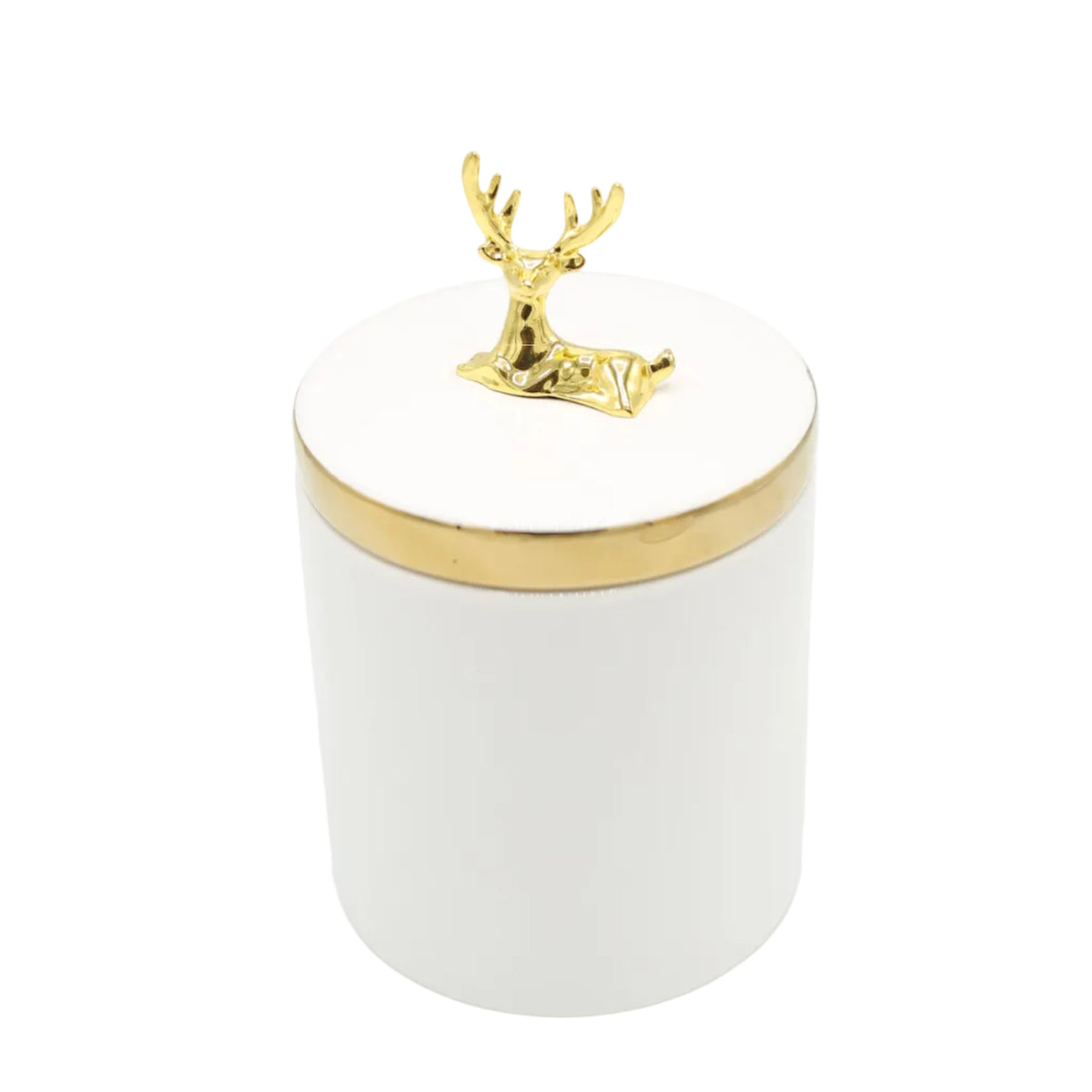 Decorative Ceramic Candy Jar 3 Pieces Set with Gold Accent at Zubaidas Homestore - The Largest Collection Of Decor In Pakistan