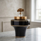 Decorative Jar with Golden Lid at Zubaidas Homestore