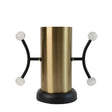Decorative Cylindrical Golden and Black Metal Vase at Zubaidas Homestore Pakistan